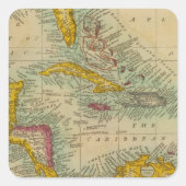 West-India Vierkante Sticker (Voorkant)