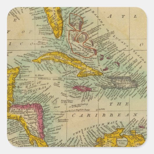 West-India Vierkante Sticker (Voorkant)