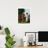 West-Indiaas Man van Kleur, richtend twee Carib Wo Poster (Thuiskantoor)