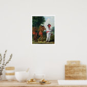 West-Indiaas Man van Kleur, richtend twee Carib Wo Poster (Keuken)