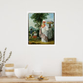 West Indian Creole Woman met haar Black Servant, c Poster (Keuken)