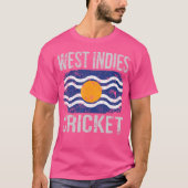 West-Indië Cricket West-Indische Vlag Cricket T-shirt (Voorkant)