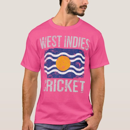 West-Indië Cricket West-Indische Vlag Cricket T-shirt (Voorkant)