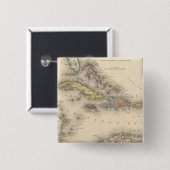 West Indies 12 Vierkante Button 5,1 Cm (Voorkant /achterkant)