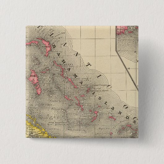 West Indies 12 Vierkante Button 5,1 Cm (Voorkant)