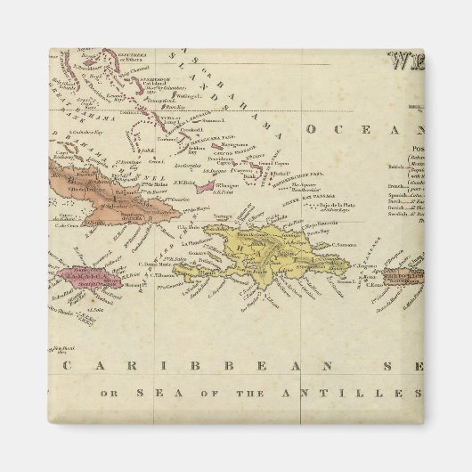 West Indies 14 Magneet (Voorkant)