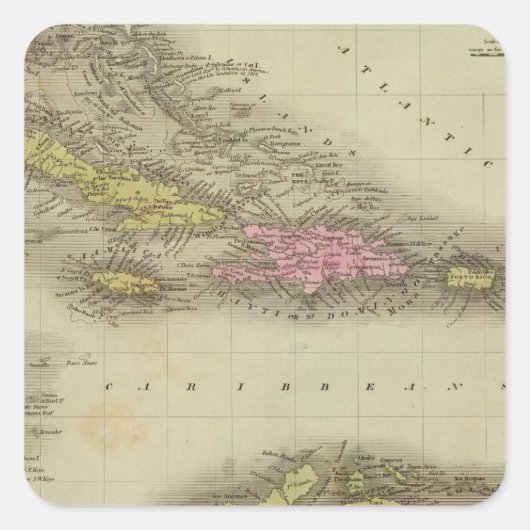 West Indies 23 Vierkante Sticker (Voorkant)