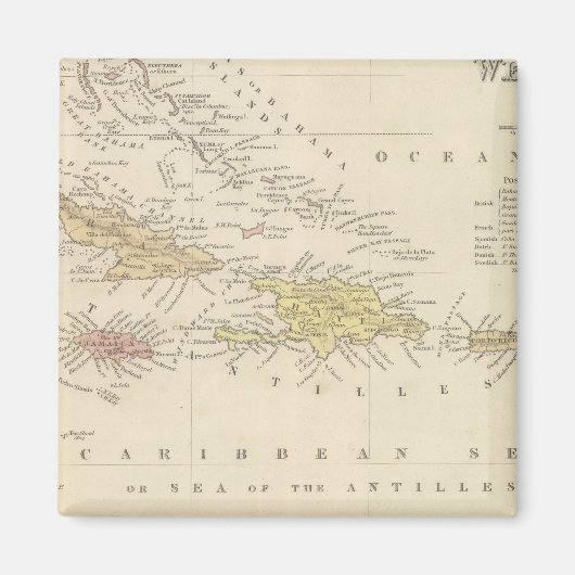 West Indies 4 Magneet (Voorkant)