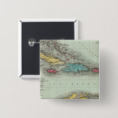 West Indies 8 Vierkante Button 5,1 Cm (Voorkant /achterkant)