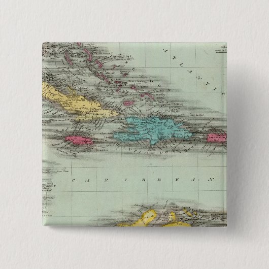 West Indies 8 Vierkante Button 5,1 Cm (Voorkant)