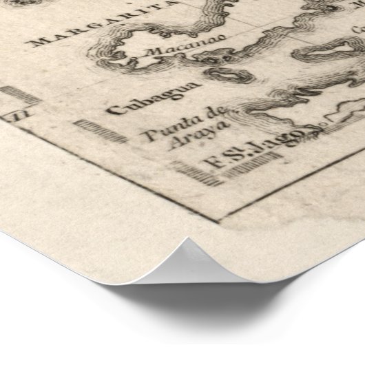 West Indies Antiek Map Poster (Hoek)