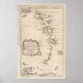 West Indies Antiek Map Poster (Voorkant)