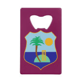 West Indies cricket vlag Creditkaart Flessenopener (Voorkant)