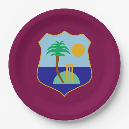 West Indies cricket vlag Papieren Bordje (Voorkant)
