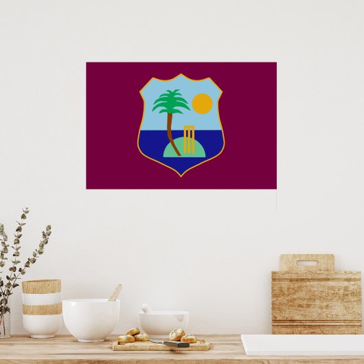 West Indies cricket vlag Poster (Keuken)