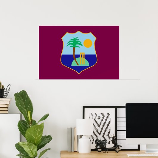 West Indies cricket vlag Poster (Thuiskantoor)
