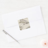 West-Indies en Midden-Amerika Vierkante Sticker (Envelop)
