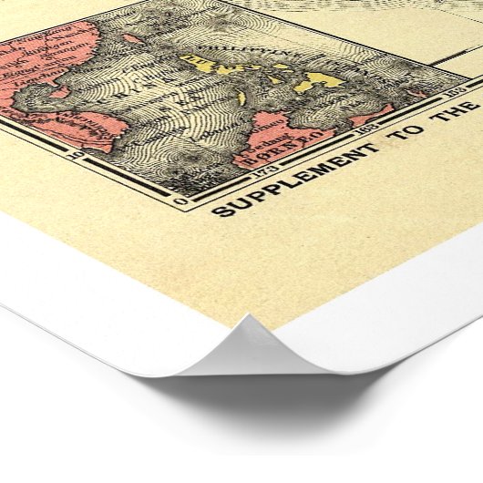 West Indies Evening Post Map 1898 Poster (Hoek)