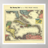 West Indies Evening Post Map 1898 Poster (Voorkant)