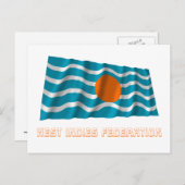 West Indies Federation Waving Flag met naam Briefkaart (Voorkant / Achterkant)