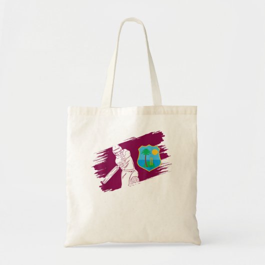 West Indies Flag West Indies Cricket Fan Player Co Tote Bag (Voorkant)