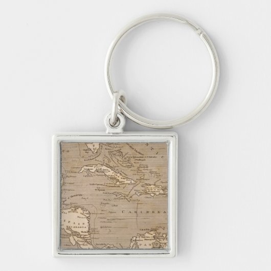 West Indies Map door Arrowsmith Sleutelhanger (Voorkant)
