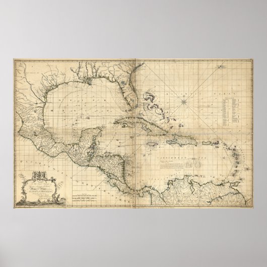 West Indies Map van T. Bowen & J. Speer (1774) Poster (Voorkant)