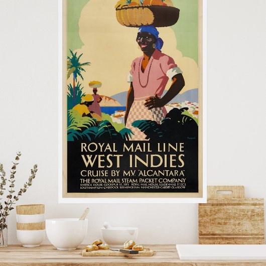  West Indies Travel Poster (Keuken)