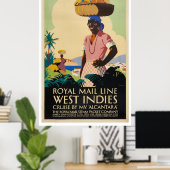 West Indies Travel Poster (Thuiskantoor)