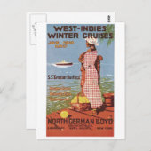 West Indies Winter Cruises North German Loyd Briefkaart (Voorkant / Achterkant)