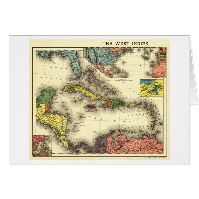 West IndiesPanoramic MapWest Indies (Voorkant Horizontaal)