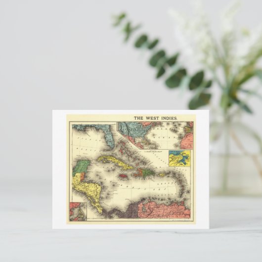 West IndiesPanoramic MapWest Indies Briefkaart (Staand voorkant)