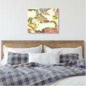 West IndiesPanoramic MapWest Indies Canvas Afdruk (Insitu (Slaapkamer))