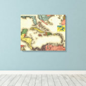 West IndiesPanoramic MapWest Indies Canvas Afdruk (Insitu (Houten vloer))