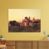  West, Indische Buffalo Hunt door Charles Wimar Canvas Afdruk (Insitu (Woonkamer))