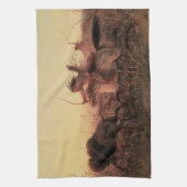 West, Indische Buffalo Hunt door Charles Wimar Theedoek (Verticaal)