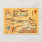 West-Indische Caribische eilanden Kaart Koelbox (Voorkant)