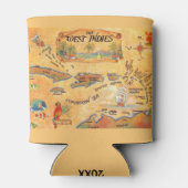 West-Indische Caribische eilanden Kaart Koelbox Blikjeskoeler (Achterkant)