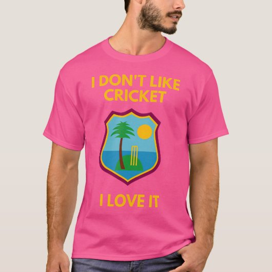 West-Indische Cricket Fans Ik hou niet van Cricket T-shirt (Voorkant)