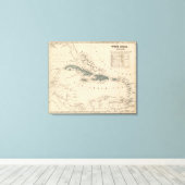 West-Indische eilanden Canvas Afdruk (Insitu (Houten vloer))