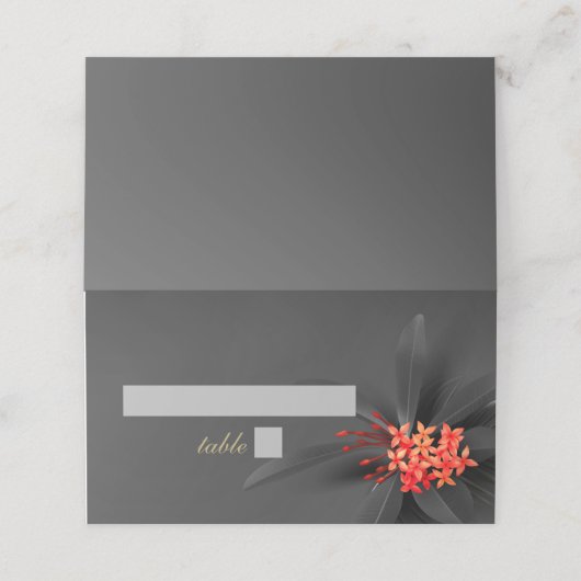 West-Indische Jasmine Wedding Plaatskaartje (Buitenkant ongevouwen)