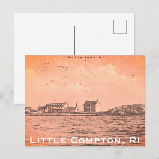 West Island, Sakonnet - Kleine Compton, RI Briefkaart (Voorkant / Achterkant)