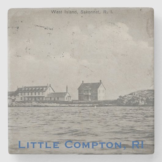  West Island, Sakonnet - Kleine Compton, RI Stenen Onderzetter (Voorkant)