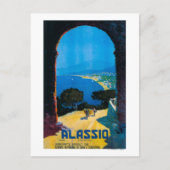 West-Italiaanse Riviera Travel Poster Briefkaart (Voorkant)