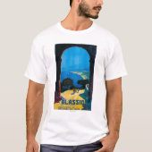 West-Italiaanse Riviera Travel Poster T-shirt (Voorkant)