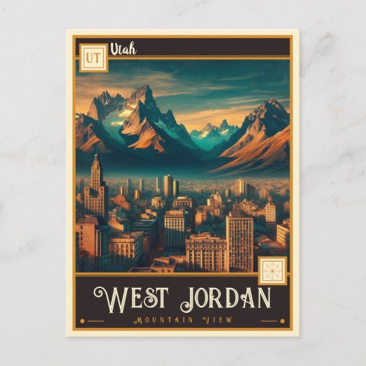 West Jordan, Utah | Antiek Briefkaart (Voorkant)