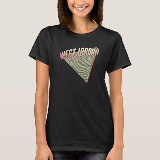 West Jordan Utah Throwback  Retro T-shirt (Voorkant)