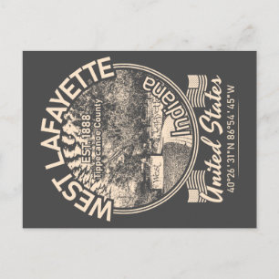 WEST LAFAYETTE CITY - INDIANA BRIEFKAART