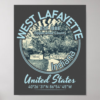 WEST LAFAYETTE CITY - INDIANA POSTER