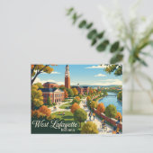 West Lafayette Indiana Briefkaart (Staand voorkant)
